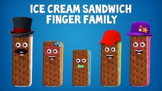 The Finger Family Ice Cream Sandwich Family Nursery Rhyme  Ice Cream Finger Family Songs [upl. by Enitsirk896]