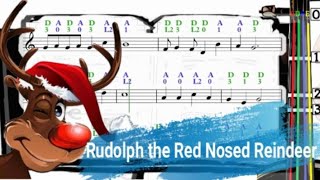 Rudolph the Red Nosed Reindeer  Violin SHEET MUSIC With Fingerings  Christmas Carol Level 2 [upl. by Palmira]