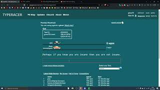 my first 300 wpm race on typeracer very epic [upl. by Silas775]