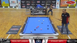 Irsal Nasution JABAR VS Stanley  Final Kamui Open 10 ball 2018 [upl. by Ketti987]