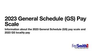 2023 GS Pay Scale [upl. by Ramled]