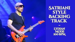 Satriani Style Guitar Backing Track  F Lydian 100bpm [upl. by Nordek]