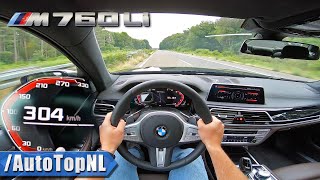 2021 BMW M760Li V12 on AUTOBAHN NO SPEED LIMIT by AutoTopNL [upl. by Zorana949]