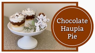 SUPER EASY CHOCOLATE HAUPIA PIE DECONSTRUCTED Sally Funakoshi [upl. by Tierell]