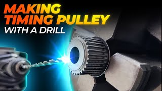 making Timing Pulley with a drill [upl. by Uno]