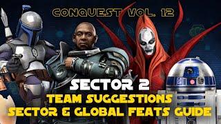 Hard Sector 2 Feats Guide  Conquest Vol 12 SWGOH [upl. by Collum841]