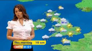 GMTV weathergirl Clare Nasir swears on live TV but still makes perfect sense [upl. by Levram]