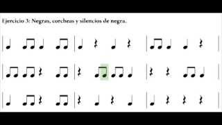 Ritmo Negras corcheas y sil de negras [upl. by Assek]