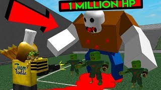 ROBLOX ZOMBIE ATTACK HARD MODE INSANE BOSSES [upl. by Ahsaten]