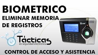 Eliminar Memoria de Registros Control de Acceso y Asistencia Biometrico OTA710 OCOM [upl. by Aiouqes]