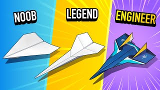 How to Make the BEST Paper Airplane at Each Level — Easy Intermediate Advanced Ep 2 [upl. by Neelie]