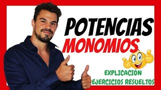 POTENCIA de MONOMIOS  PROFESOR OAK  EASY STUDY [upl. by Lexerd]