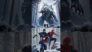 SpiderMan and Captain America vs Godzilla fight battle spiderman deadpool animals [upl. by Adrahc]