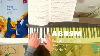 ABRSM Piano Grade 7 20212022 Beethoven  Bagatelle in E flat major [upl. by Kerrie]