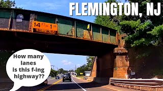 5 NJ 31 Flemington to Clinton  HOW MANY FING LANES IS THIS HIGHWAY  SPLIT SCREEN  4K [upl. by Chu]