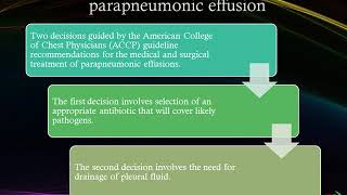 Parapneumonic effusion  empyema [upl. by Vories]