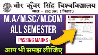 VKSU PG MAMSCMCOM ALL SEMESTER Passing MarksMarksheetSem1234Promoted Result Problem [upl. by Anah]