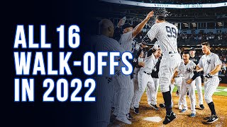 Every WalkOff Win from 2022  NEW YORK YANKEES [upl. by Zima743]