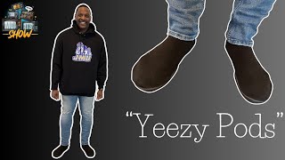 Wearing Yeezy quotYZYquot Pods Shoes With Jeans amp James Madison University Hoodie For March Madness [upl. by Siouxie]