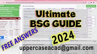 BSG Business Strategy Game Year 18 Answers 2024 [upl. by Ahsielat]