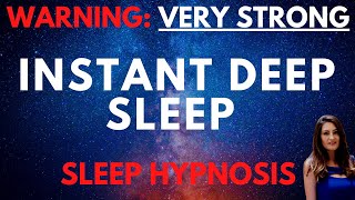 Sleep Hypnosis for Instant Deep Sleep VERY STRONG  Dark Screen [upl. by Annahvas]