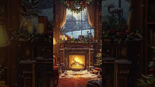 Fire Place Burning christmas cozychristmasjazz xmas [upl. by Arrais154]