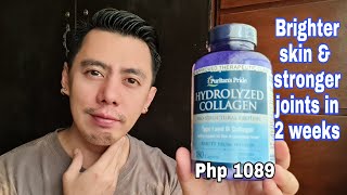 PURITANS PRIDE HYDROLIZED COLLAGEN SUPPLEMENT I MOST AFFORDABLE COLLAGEN YET  VITAMINS HAUL [upl. by Soo]