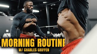 Morning Routine w IFBB Pro Charles Griffin  cardio  calves and abs [upl. by Annanhoj]