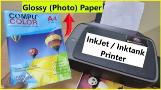 Photo Paper  Glossy paper Print quality in Printers  Photo Quality in Inkjet Inktank Printers [upl. by Klatt]