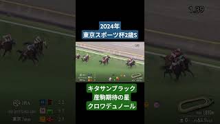 【2024年東京スポーツ杯2歳S】クロワデュノールが力強く抜け出し勝利！2連勝で世代の主役に！！ 競馬 クロワデュノール 東京スポーツ杯2歳ステークスキタサンブラック産駒shorts [upl. by Zerdna]