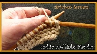 stricken lernen 2 rechte und linke Masche stricken [upl. by Stesha558]