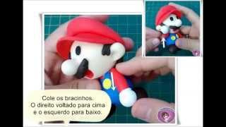 Tutorial Baby Mario de Biscuit  Passo a Passo Paper Mario de Biscuit [upl. by Podvin]