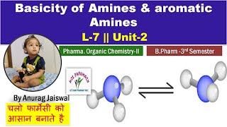 Basicity of Amines amp Aromatic Amines  L7 Unit2  Pharmaceutical Organic Chemistry II 3rd Sem [upl. by Grinnell]