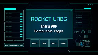 Rocket Labs 001 Removable Pages [upl. by Annairba]