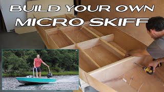 Simple BOAT BUILD for beginners How to Build a Solo Micro Skiff with Stitch amp Glue Boat Plans [upl. by Giorgia]