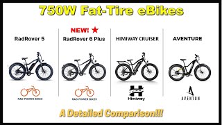 RADROVER 6 PLUS  Compared to RadRover 5 Himiway Cruiser and Aventon Aventure [upl. by Batchelor]