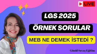 LGS 2025 MEB ÖRNEK SORULAR [upl. by Kceb]