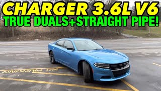 2019 Dodge Charger 36L V6 TRUE DUAL EXHAUST w STRAIGHT PIPE [upl. by Hime]