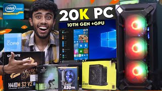 Finally 20000 Rs Super Intel Gaming PC Build🔥 With GPU  Best Gaming PC 2023 Complete Guide🪛 [upl. by Robena308]