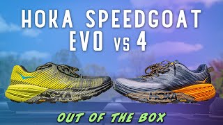 FIRST IMPRESSIONS HOKA EVO Speedgoat VS HOKA Speedgoat 4  Which one for a 100 Miler [upl. by Ydnik839]