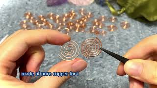 Copper Spirals🔅30 pieces Combo for Pendants Crystal Grids Pendulums [upl. by Rhys65]