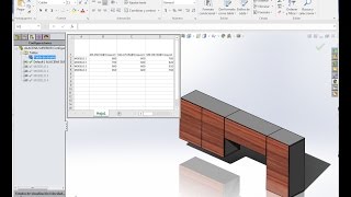 Alacenas y tabla de diseño en solidworks [upl. by Honeyman]