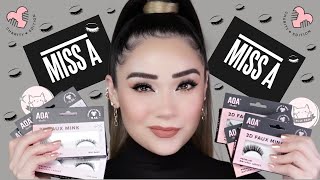 SHOPMISSA NEW 3D FAUX MINK NATURAL LASHES  TRY ON HAUL [upl. by Hesta822]