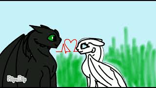 Toothless x Light fury ep1 s1 The first meeting 🌹 [upl. by Natloz]