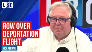 Nick Ferrari rows with campaigner over deportation flight [upl. by Nobell]