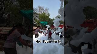 Holi Celebration Foam Party fully enjoyed VishwasEvents foam dance foamparty foamdance [upl. by Dronski]