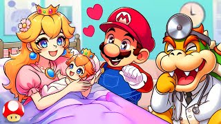 Bowsers Miracle How did Princess Peach have children Very Happy Story  Super Mario Animation [upl. by Adnoloy]