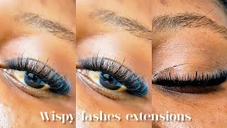 MEGAVOLUME  WISPY Eyelash Extensions Tutorial Best WISPY Technique  Viral LASh [upl. by Maitund308]