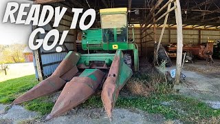 John Deere 3300 Combine Ready for Corn [upl. by Arlo]