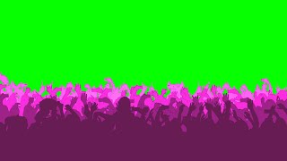 Concert Crowd Audience Green Screen 4K looping [upl. by Anekahs]